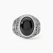 Chevaliere Zayn Stainless Steel White Glass