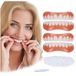 Solidchoice - Facettes cosmétiques pour dents - 2 paires de fausses dents instantanées avec perles adhésives