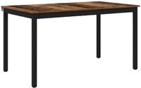 vidaXL Eettafel, 140 x 80 x 75 cm, bewerkt hout, oud hout, rechthoekig