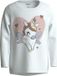 NAME IT NMFVIX LS TOP - Mädchen - Langarmshirt - Größe 92 - Baumwolle/Elasthan - Weiß
