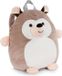 Noxxiez Knuffel Rugzak Egel - Schattige Kinderrugzak - Bruin - Wit