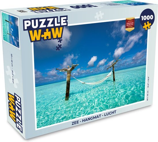 MuchoWow Puzzel Zee - Hangmat - Lucht - Legpuzzel - Puzzel 1000 stukjes volwassenen