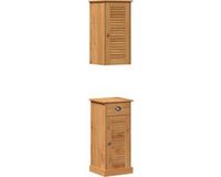 vidaXL Badkamerkast VIGO 2 stuks Bruin en Honingbruin 37 x 34 x 80 cm