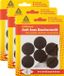 Deltafix Anti-krasvilt - 18x - brun - 33 mm - rond - auto-adhésif - feutre de protection pour meubles