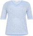 KAFFE CURVE KAFFE Vrouwentrui Loura Gebloemd V-hals Korte Mouw XL Windsurfer Melange Polyester