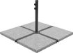 Prolenta Maison Exclusive - Parasolgewichtplaten, 4 stuks, vierkant, grijs graniet, 100 kg