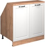 Vicco Rion Kast voor schuine wand – 80 x 81.6 cm met 2 deuren, kastromp 60 cm diepte Zwart beton