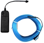 YJHSMT Neon LED Strip 2 Meter - Flexibele Verlichting Tube met AA Batterij Adapter Waterdicht Blauw