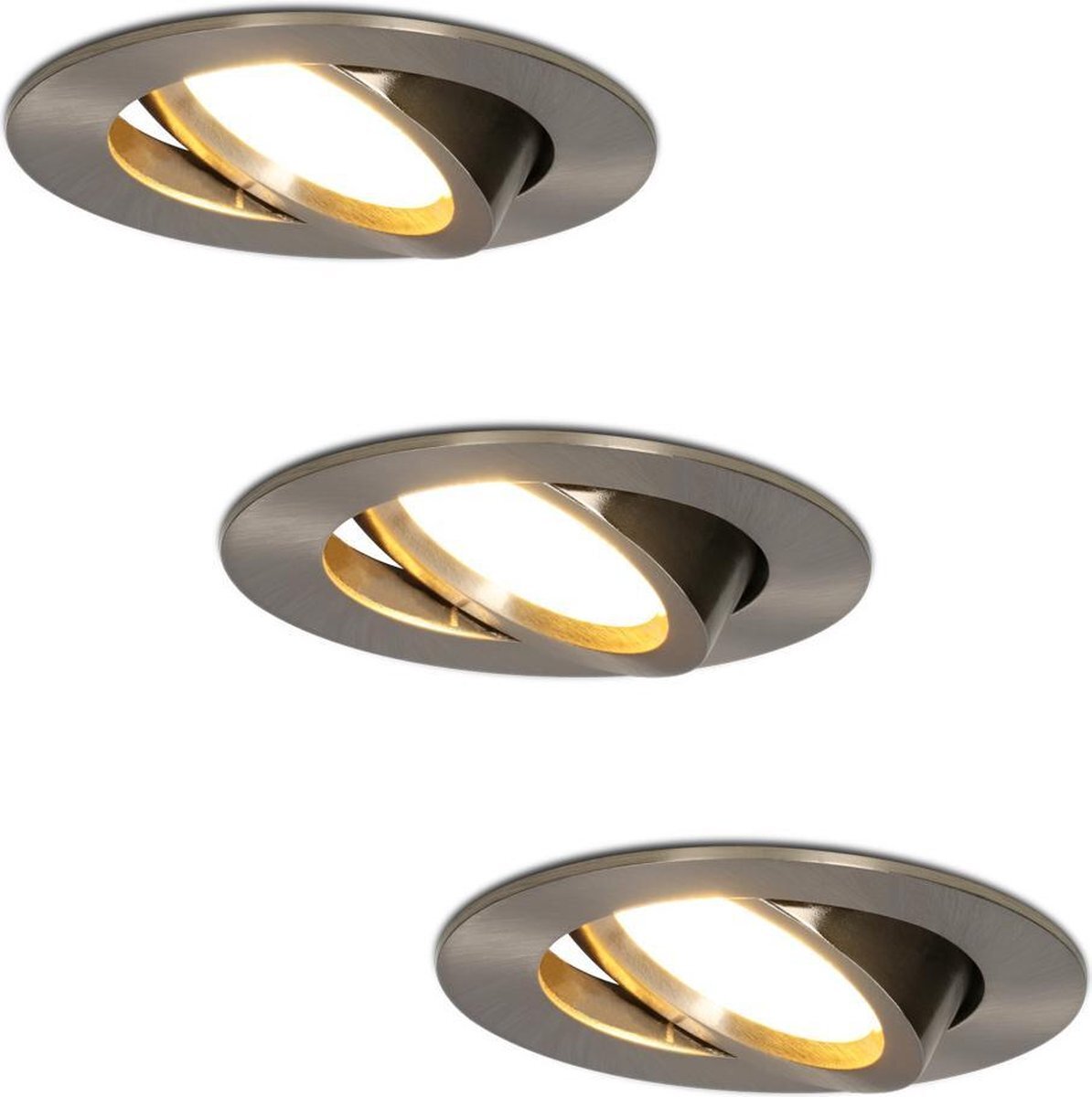 Lightexpert LED inbouwspot Zwart - Rome - 6W - IP44 - 2700K - Dimbaar