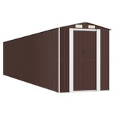 vidaXL Tuinschuur 938x223 cm Staal Bruin