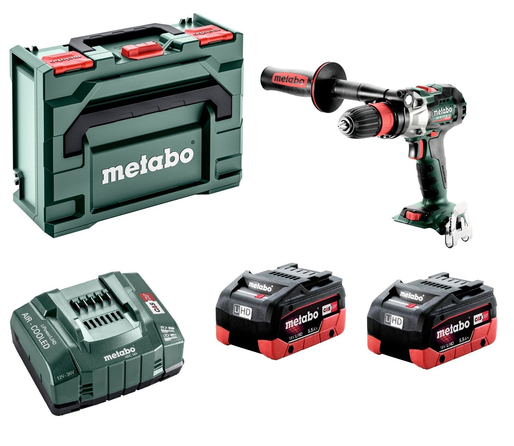 Metabo GB 18 LTX BL Q I 18V Accu Boor-/schroefmachine Set (2 x 5.5 Ah)