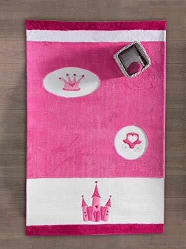 Mixibaby Babykamer tapijt kinderkamer Wellsoft speeltapijt toverfee roze 120 x 170cm