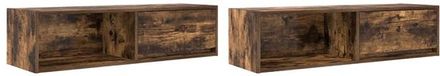 vidaXL Meuble TV Chêne fumé 100x31x25,5 cm