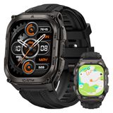 KOSPET TANK M4 Smartwatch voor Heren met GPS, Offline Kaarten & Walkietalkie