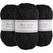 Utopia Crafts Super Aran brei- en haakgaren, 3 x 100 g (houtskoolgrijs)