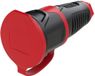 PCE Koppeling met randaarde Rubber, Kunststof 230 V Zwart, Rood IP54