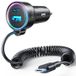 JOYROOM JR-CL07 Autolader met USB-C Spiraalkabel en Snellaadpoorten - Zwart