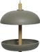 Decoris Vogel voedersilo hangend - bamboe hout - antraciet grijs - 21 x 25 cm