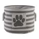 Bone Dry Opbergmand huisdieren, collectie gestreepte pootafdruk, middelgroot rond, grijs, voor middelgrote rassen
