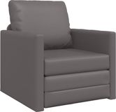 vidaXL Slaapbank Grijs Kunstleer 60cm