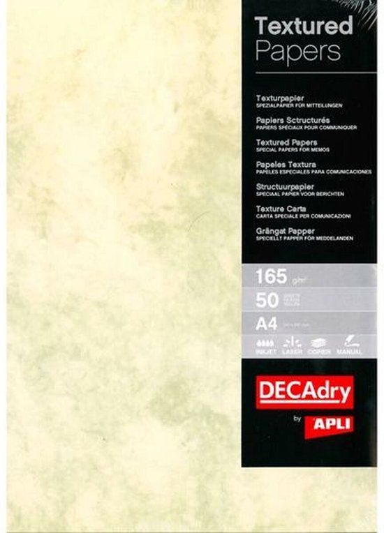 Apli Textuur Marmer Papier Bruin 50 Lakens