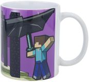 Stor Minecraft Mok Keramiek Paars Wit