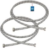 KOTARBAU® 2 Stuks - Flexibele Aansluitslang 1/2“ x 3/8“ - Flexibele Kraanslang 200 cm - Sanitaire Aansluitslang - Flexibele Verbindingsslang - Aansluitslang Armatuur - met Roestvrijstalen Vlechtwerk