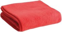 Merkloos / Sans marque Cosy Fleece deken/plaid - 6x - rood - 120 x 150 cm - Polyester fleece - 180 gram