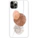 One line Siliconen hoesje compatibel met iPhone 12 Pro bruin