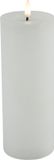 Countryfield Lyon LED kaars/stompkaars - wit - D7,5 x H20 cm - timer