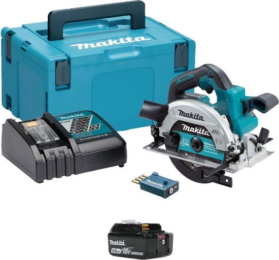 Makita DHS661RTJU 18V Li-Ion accu cirkelzaag set (2x 5.0Ah accu) in Mbox - 165mm - koolborstelloos