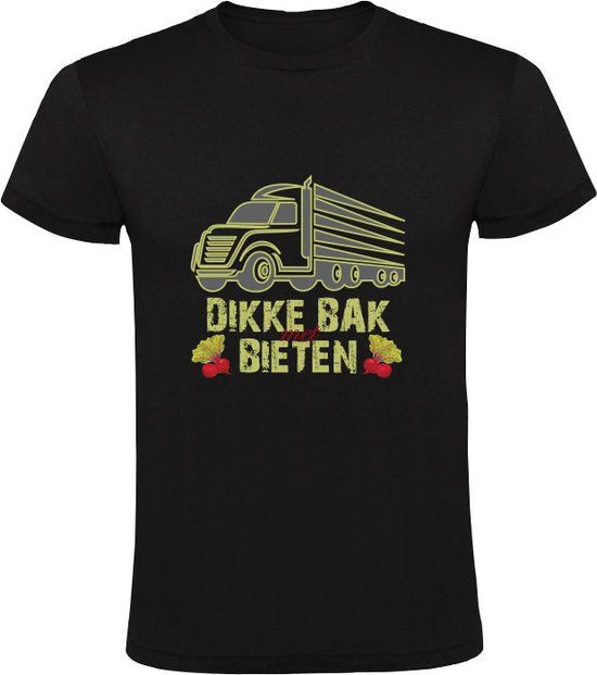Dikke bak met bieten Heren T-shirt XL - Zwart