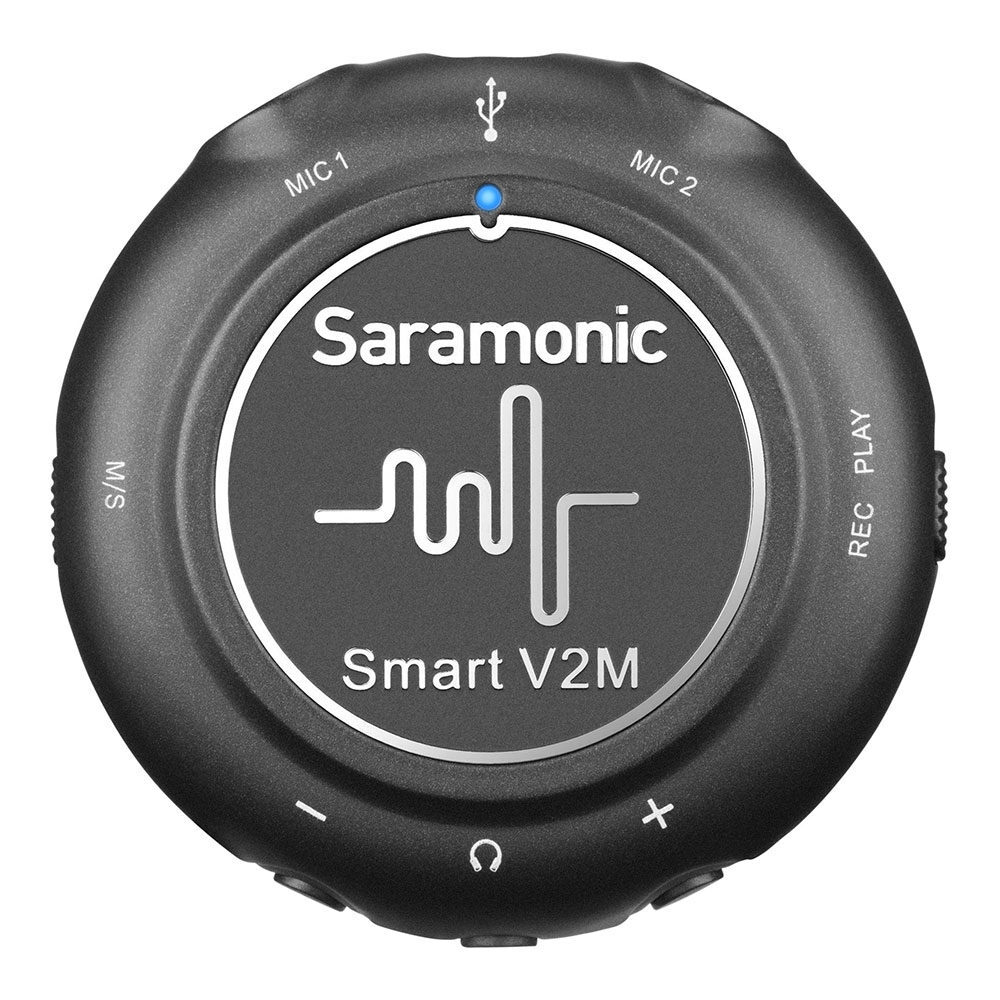 Saramonic SMART V2M all in one audio interface set voor USB-C, USB en lightning incl 2 dasspeld microfoons