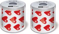Merkloos / Sans marque Paper & Design Collections Vof Funny toiletrol - 2x - hartjes v- 3-laags - wc-papier - wc rol - toiletpapier - Valentijn
