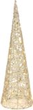 Countryfield LED kegel kerstboom lamp - goud - metaal - 60 cm