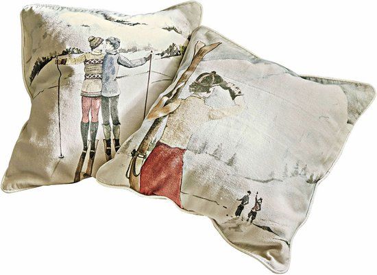 LOBERON Kussenhoes set van 2 Towyn wit/meerkleurig