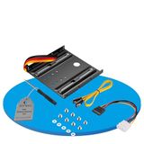 sonero SSD inbouwframe 2,5 inch naar 3,5 inch set met accessoires zwart