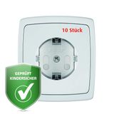 Reer 32010 Stopcontactbescherming, Schroefbaar, Set van 10 Stuks, Wit