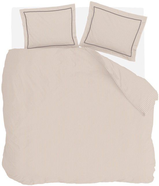 Walra Dekbedovertrek Subtile Stripes - 240x220 cm - 100% Katoen - Zand