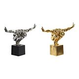 Decoratieve DKD Home Decor Decoratiefiguur zilver goud hars (38 x 13,5 x 26 cm) (2 stuks)
