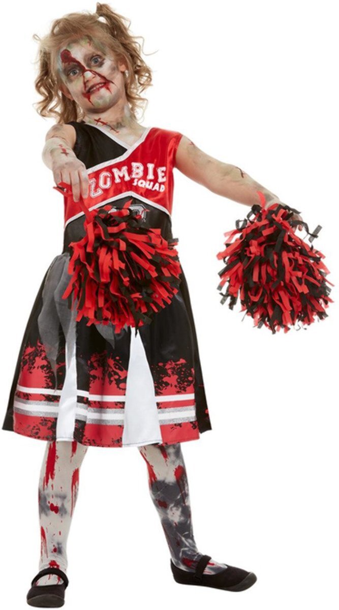 Smiffys Cheerleader Kostuum Mislukte Salto Cheerleader American Football Zombie Meisje Medium Halloween Verkleedkleding