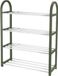 Merkloos / Sans marque Schoenenrek/schoenenstandaard - 4-laags - grijs - 50 x 19 x 65 cm - metaal