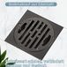 Inox carré évacuation de douche avec filtre anti-odeur, 110 x 110 mm