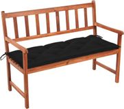 vidaXL Tuinbank met kussen, 120 cm, massief acaciahout