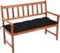 vidaXL Tuinbank met kussen, 120 cm, massief acaciahout