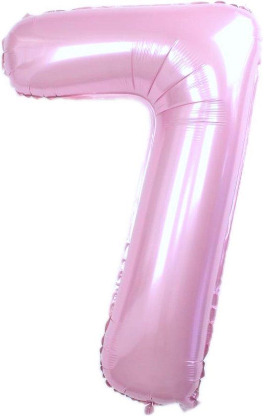 BTH Roze Folie Ballon - Cijfer 7 - 86cm - Verjaardag