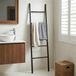 vidaXL Dekenladder Zwart 40 x 150 cm Bamboe