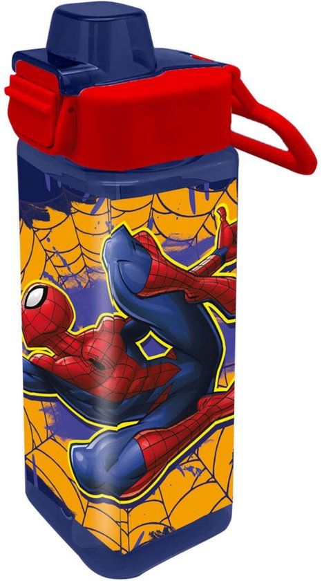 4KidsOnly Spiderman Web-Slinger square plastic bottle 500 ml