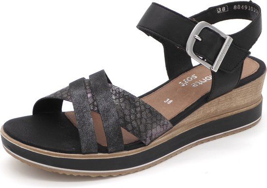 Remonte D6454 Women's Sandals - Black - Size 39