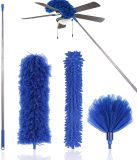 Goodivery Bleu Ensemble plumeau télescopique extensible pour dépoussiérage en hauteur et en bas - 240 cm